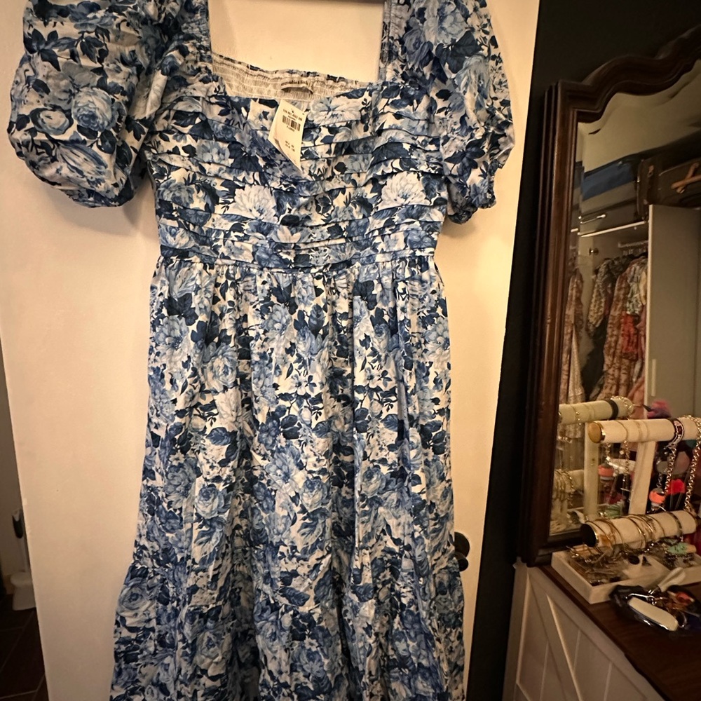 Abercrombie & Fitch Blue and White Floral Dress
